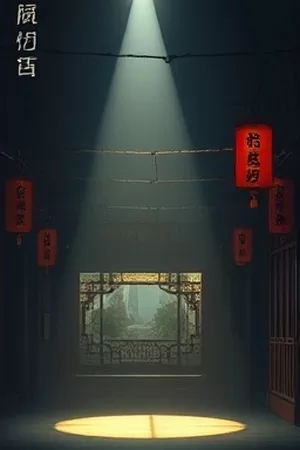 灯下三十分画面，深夜演播室一盏台灯照亮桌上摊开的稿纸