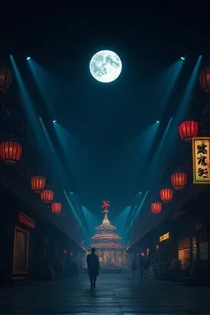 夜航船说画面，夜航船甲板上挂着一盏马灯
